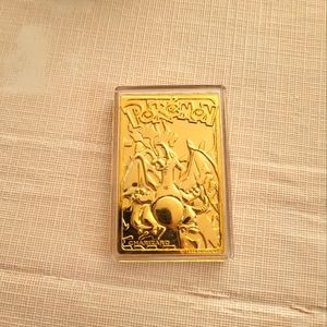 23K Gold Plated CHARIZARD Trading Card 1999 Burger King Pokemon